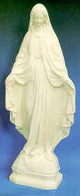 24 inch Our Lady of Grace, Natural White look Look